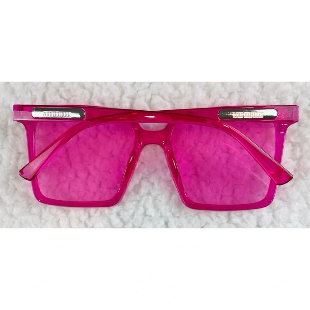 (NIB) RENNES • Hot Pink Square Frame Fashion Glasses - Picture 9 of 16